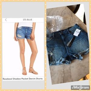 ✨STS BLUE ROSEBOWL SHADOW POCKET DENIM SHORTS ✨